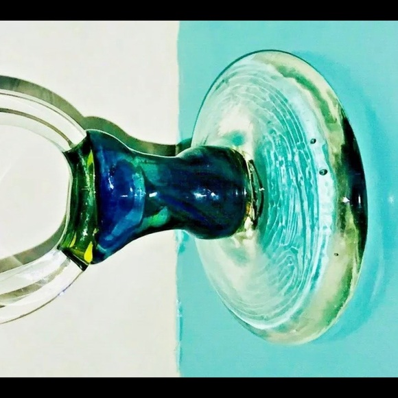 Vintage Peter Bramhall Hand Blown Goblet Chalice 3-19-1979 Original Owner - Picture 7 of 16